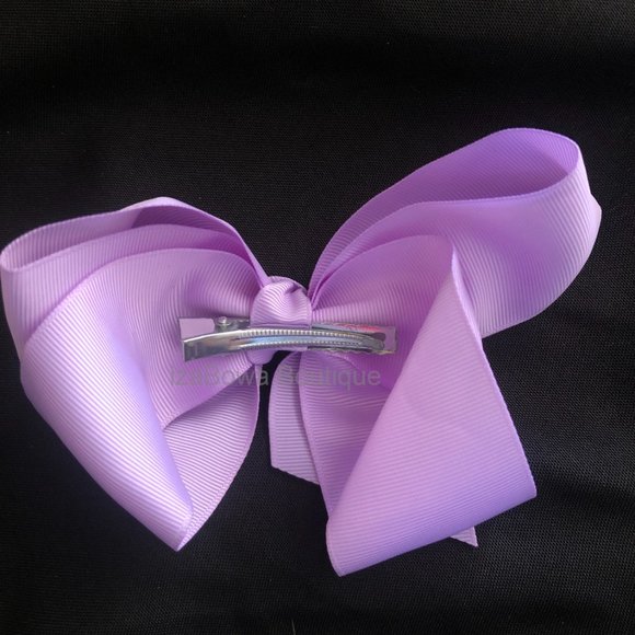 Orchid 6" Boutique Bow HANDCRAFTED -kids- - Picture 2 of 3
